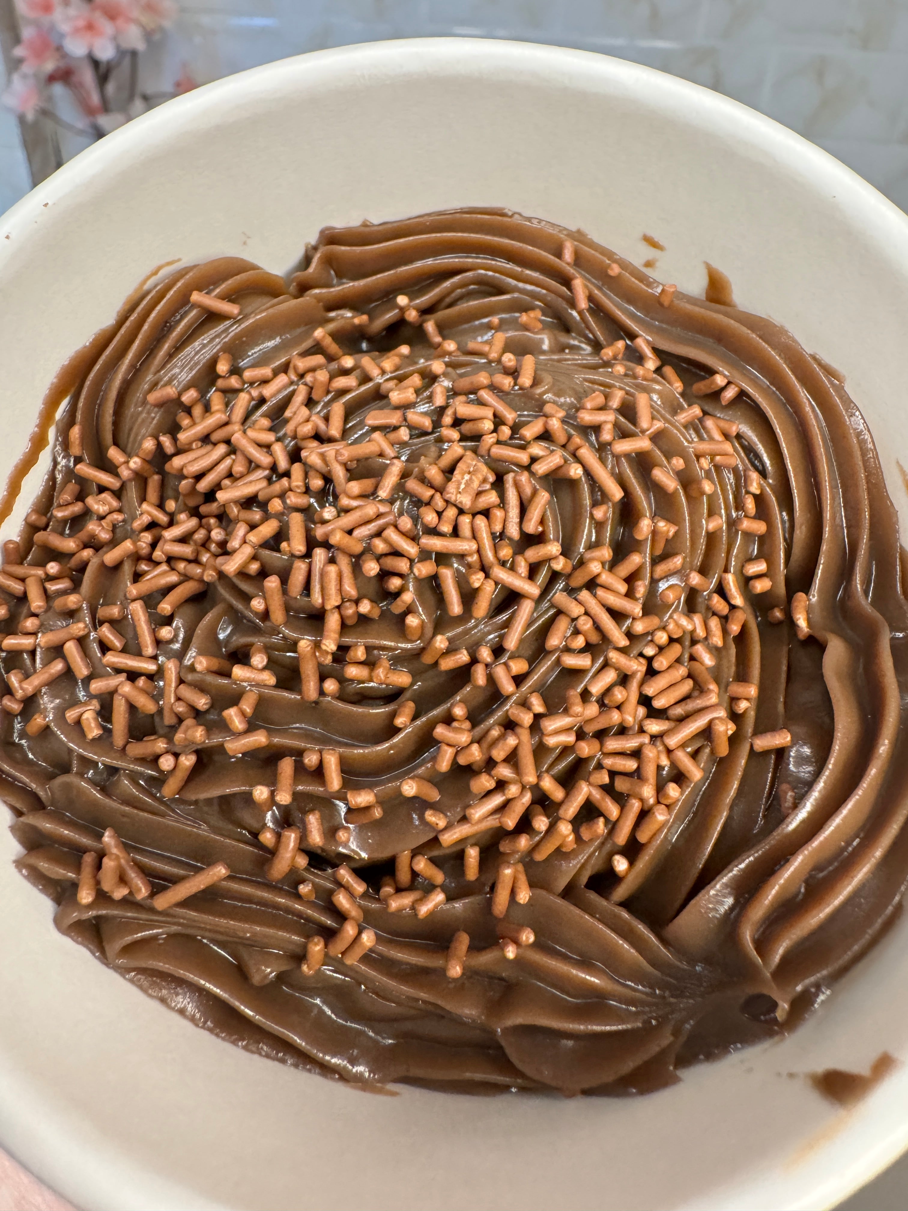 Brownie no pote belga